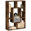 vidaXL Bücherregal Räuchereiche 63x20x90 cm Holzwerkstoff