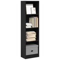 vidaXL Bücherregal Schwarz 40x24x143 cm Holzwerkstoff