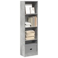 vidaXL Bücherregal Betongrau 40x24x143 cm Holzwerkstoff