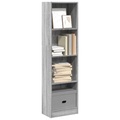 vidaXL Bücherregal Grau Sonoma 40x24x143 cm Holzwerkstoff