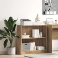 vidaXL Bücherregal Artisan-Eiche 80x24x76cm Holzwerkstoff