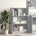vidaXL Bücherregal Grau Sonoma 80x24x109 cm Holzwerkstoff
