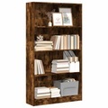 vidaXL Bücherregal Räuchereiche 80x24x143 cm Holzwerkstoff