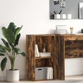 vidaXL Bücherregal Räuchereiche 40x30x77 cm Holzwerkstoff