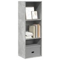 vidaXL Bücherregal Betongrau 40x30x114 cm Holzwerkstoff
