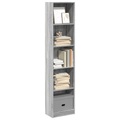 vidaXL Bücherregal Grau Sonoma 40x24x176 cm Holzwerkstoff