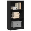 vidaXL Bücherregal Schwarz 60x24x109 cm Holzwerkstoff