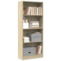 vidaXL Bücherregal Sonoma-Eiche 60x24x143 cm Holzwerkstoff