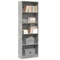 vidaXL Bücherregal Betongrau 60x24x176 cm Holzwerkstoff