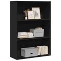 vidaXL Bücherregal Schwarz 80x30x114 cm Holzwerkstoff