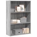 vidaXL Bücherregal Grau Sonoma 80x30x114 cm Holzwerkstoff