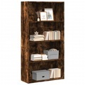 vidaXL Bücherregal Räuchereiche 80x30x152 cm Holzwerkstoff