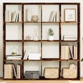 vidaXL Bücherregal Räuchereiche 137,5x29x137,5 cm Holzwerkstoff