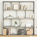 vidaXL Bücherregal Betongrau 132x29x141,5 cm Holzwerkstoff