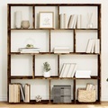 vidaXL Bücherregal Räuchereiche 132x29x141,5 cm Holzwerkstoff