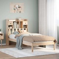 vidaXL Massivholzbett mit Regal ohne Matratze 90x190 cm Kiefer