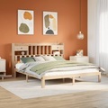 vidaXL Massivholzbett mit Regal ohne Matratze 200x200 cm Kiefer