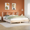 vidaXL Massivholzbett mit Regal ohne Matratze 200x200 cm Kiefer