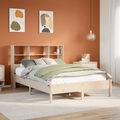vidaXL Bücherregalbett ohne Matratze 120x200 cm Massivholz Kiefer
