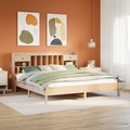 vidaXL Massivholzbett mit Regal ohne Matratze 180x200 cm Kiefer