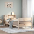 vidaXL Massivholzbett mit Regal ohne Matratze 100x200 cm Kiefer