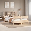 vidaXL Massivholzbett mit Regal ohne Matratze 135x190 cm Kiefer