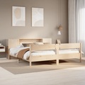 vidaXL Massivholzbett mit Regal ohne Matratze 200x200 cm Kiefer