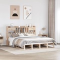 vidaXL Massivholzbett mit Regal ohne Matratze 200x200 cm Kiefernholz