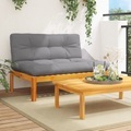vidaXL Garten-Mittelsofa aus Paletten mit Kissen Massivholz Akazie