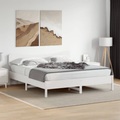vidaXL Massivholzbett ohne Matratze Weiß 200x200 cm Kiefernholz