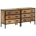 vidaXL Sideboards 2 Stk. 70x35x70 cm Raues Mango Massivholz