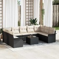 VidaXL - Gartensofa-set poly-rattan, One Size, Schwarz