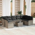 VidaXL - Gartensofa-set poly-rattan, One Size, Grau