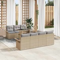VidaXL - Gartensofa-set poly-rattan, One Size, Beige