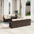 VidaXL - Gartensofa-set poly-rattan, One Size, Braun