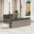 VidaXL - Gartensofa-set poly-rattan, One Size, Grau