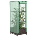 vidaXL, vidaXL Hochbeet mit Gewächshaus-Aufsatz Rattan-Optik 40x40x123 cm