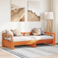 vidaXL Tagesbett ohne Matratze Wachsbraun 90x200 cm Massivholz Kiefer