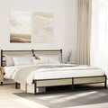 vidaXL Metallbett ohne Matratze Sonoma-Eiche 183x213 cm