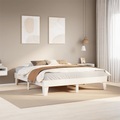 vidaXL Massivholzbett ohne Matratze Weiß 180x200 cm Kiefernholz