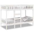 vidaXL Etagenbett Weiß 80x200 cm Massivholz Kiefer