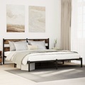 vidaXL Metallbett ohne Matratze Räuchereiche 193x203 cm