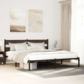 vidaXL Bettgestell ohne Matratze mit Kopfteil Braun Eiche 190x200 cm