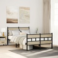 vidaXL Metallbett ohne Matratze Sonoma-Eiche 120x200 cm