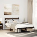 vidaXL Bettgestell ohne Matratze mit Kopfteil Braun Eiche 120x190 cm