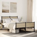 vidaXL Bettgestell ohne Matratze Sonoma-Eiche 120x190 cm Holzwerkstoff