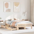 vidaXL Massivholzbett ohne Matratze 120x190 cm Kiefernholz