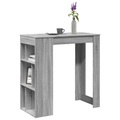 vidaXL Bartisch mit Regal Grau Sonoma 102x50x103,5 cm Holzwerkstoff