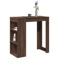 vidaXL Bartisch mit Regal Braun Eiche 102x50x103,5 cm Holzwerkstoff