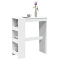 vidaXL Bartisch mit Regal Weiß 90x40x103,5 cm Holzwerkstoff